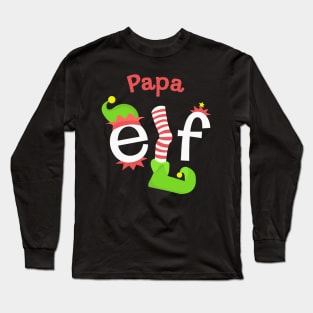 Papa Elf Matching Family Christmas Tee Long Sleeve T-Shirt